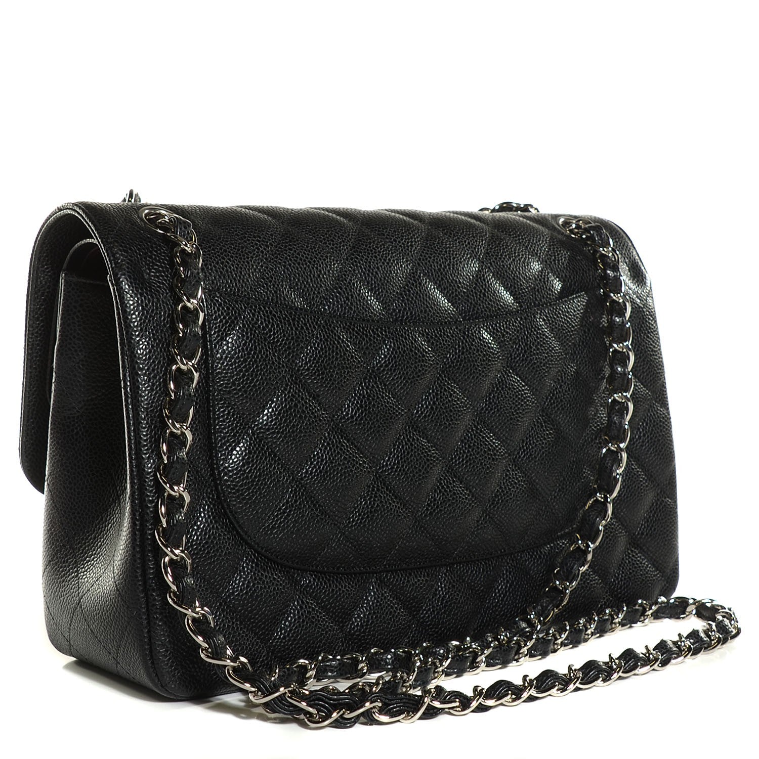 Chanel Caviar Quilted Jumbo Double Flap Black 3 of 9