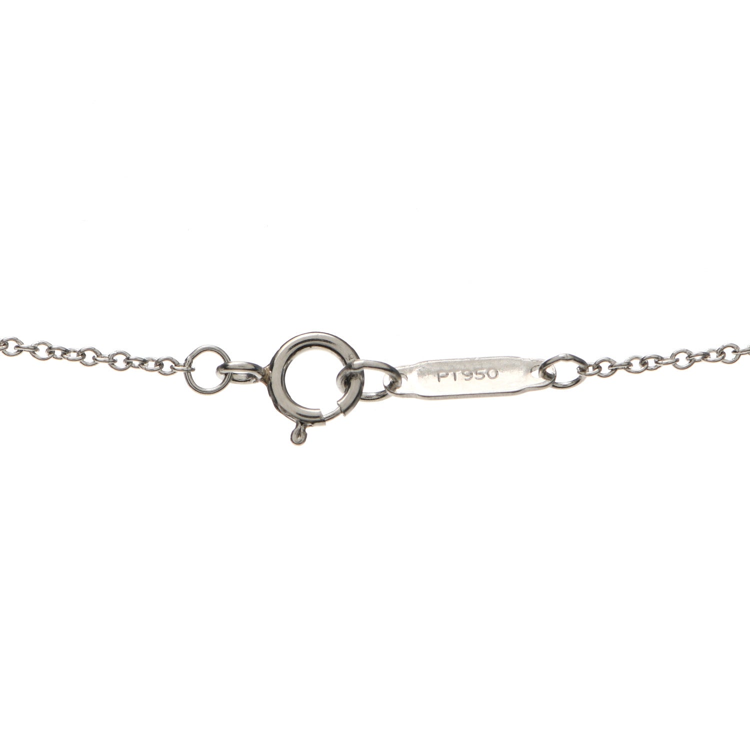 Tiffany Platinum Diamond Small Heart Lock Pendant Necklace 4 of 5