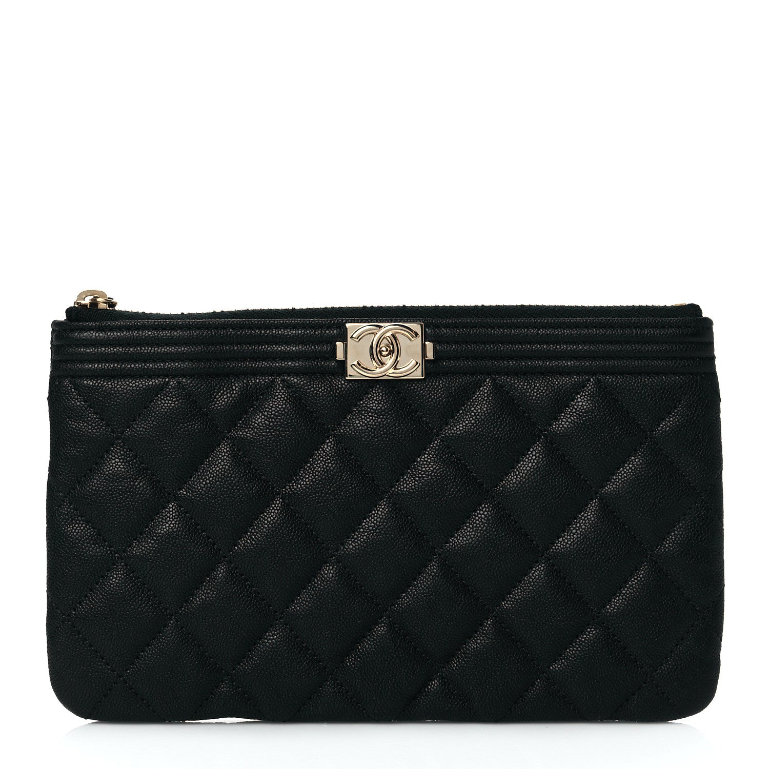 Chanel Caviar Quilted Small Boy Cosmetic Case Black 1 of 9