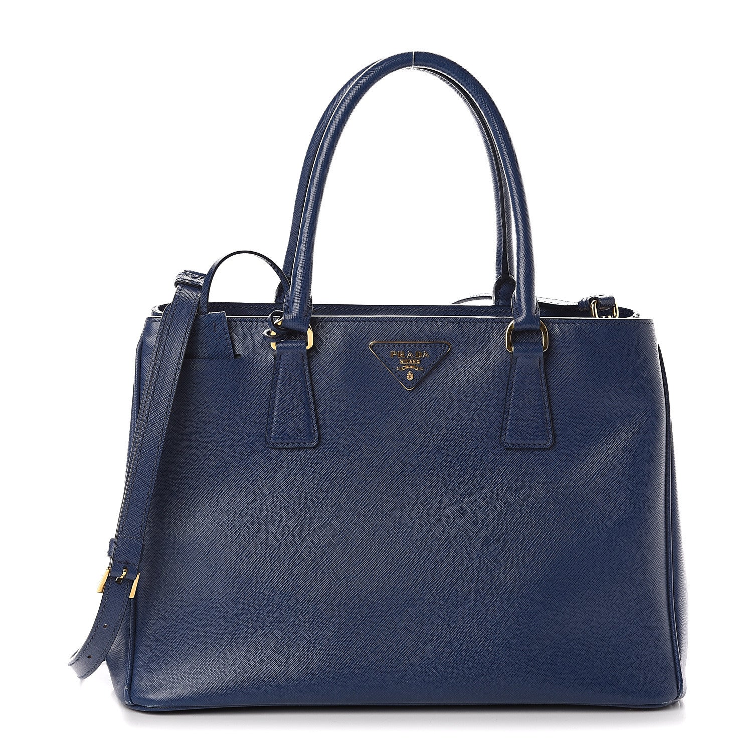 Prada Saffiano Lux Medium Tote Bluette 1 of 7