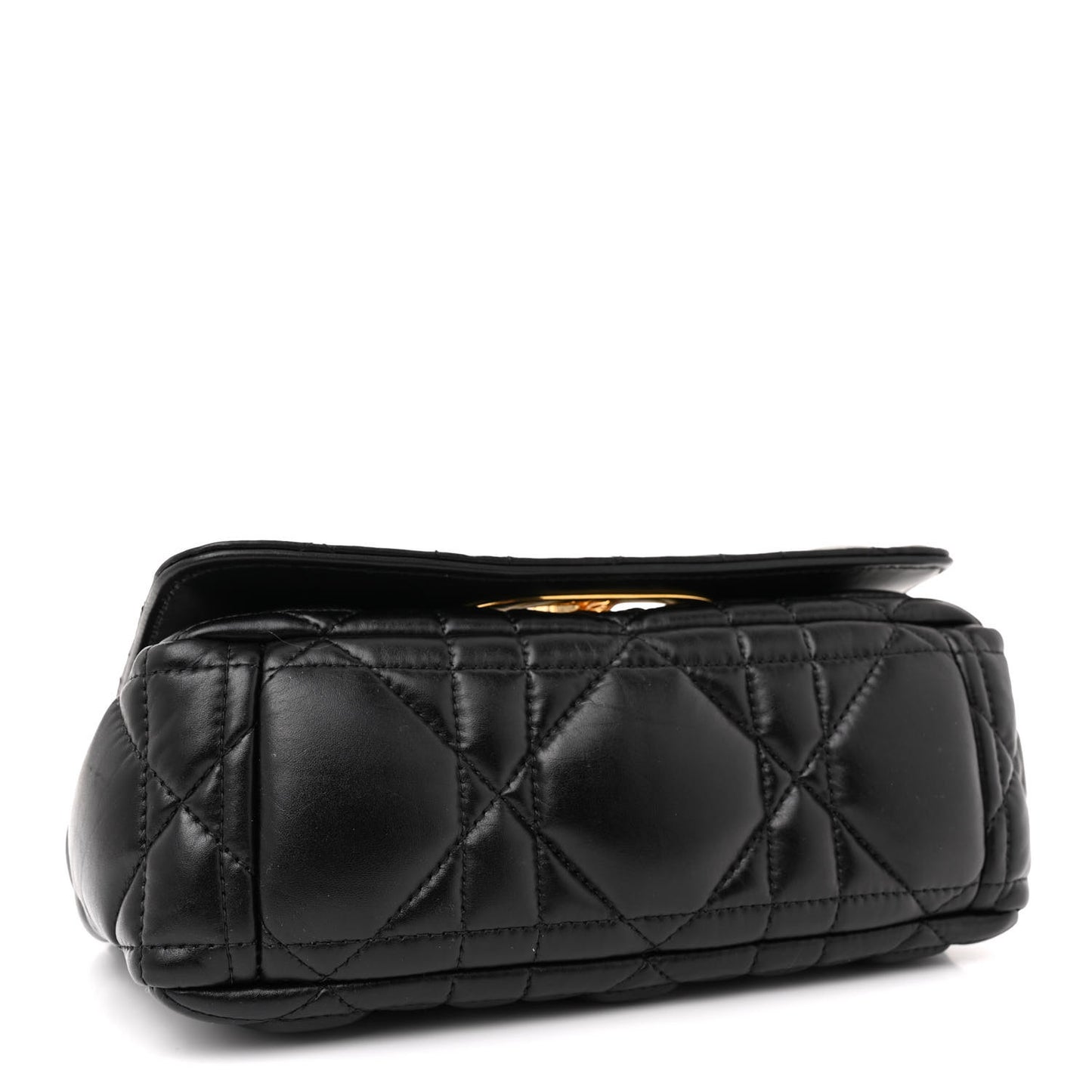 Calfskin Macrocannage Small Caro Bag Black