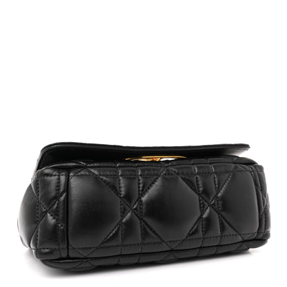 Christian Dior Calfskin Macrocannage Small Caro Bag Black 4 of 10