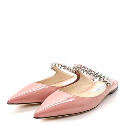 Jimmy Choo Patent Calfskin Bing 100 Mules 39.5 Blush 4 of 9