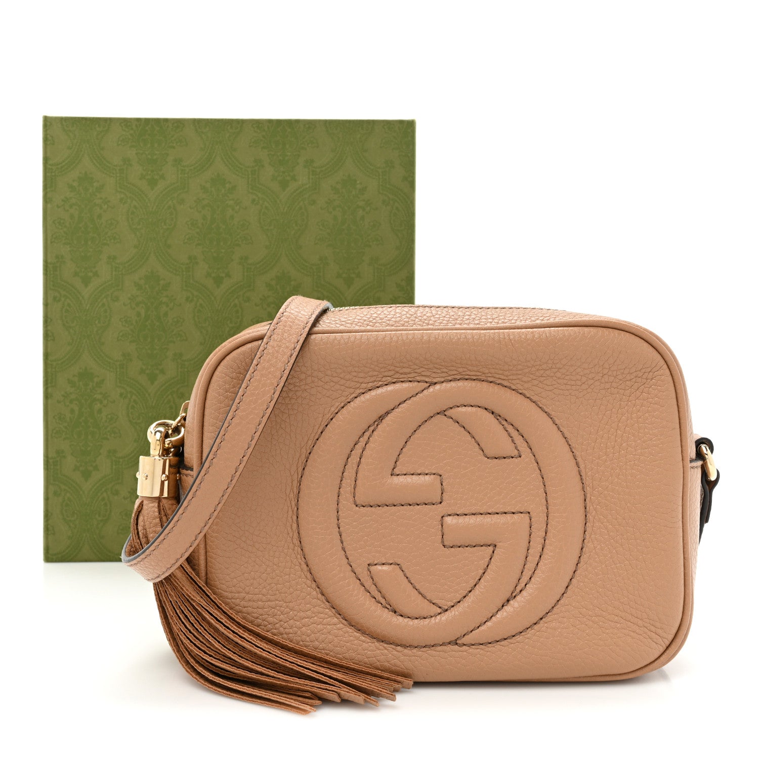 Gucci Pebbled Calfskin Small Soho Disco Bag Camelia 13 of 13