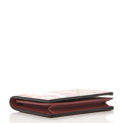 Gucci GG Supreme Monogram Blooms Card Case Beige Multicolor Dry Rose 4 of 8