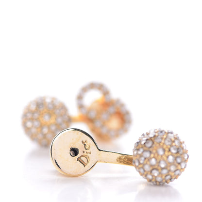 Christian Dior Crystal La Petite Tribale Earrings Gold 3 of 4