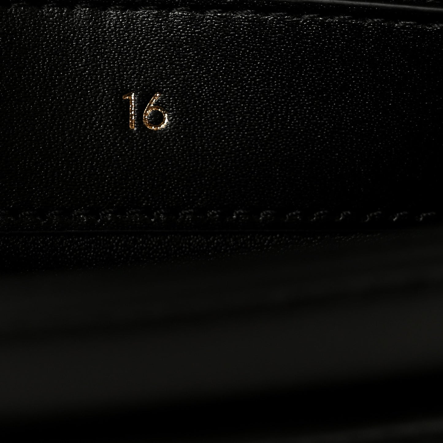Satinated Calfskin Mini 16 Top Handle Bag Black