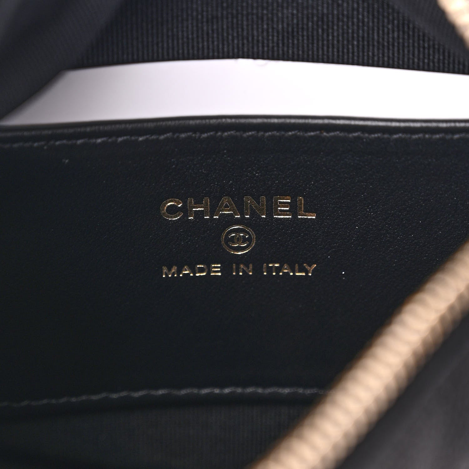 Chanel Shiny Caviar Quilted Bow Pouch Hobo Black 6 of 13