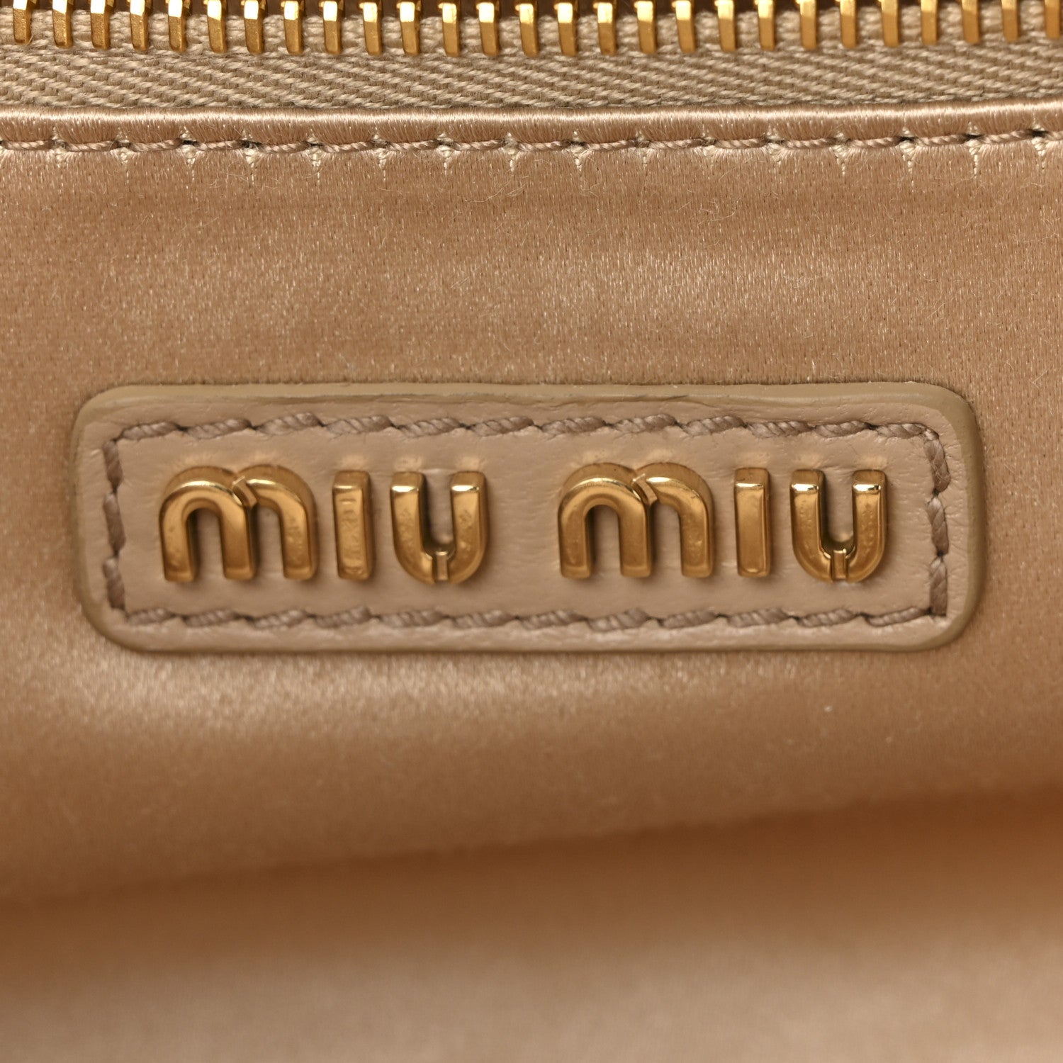 Miu Miu Nappa Matelasse Large Arcadie Top Handle Bag Sabbia 6 of 10