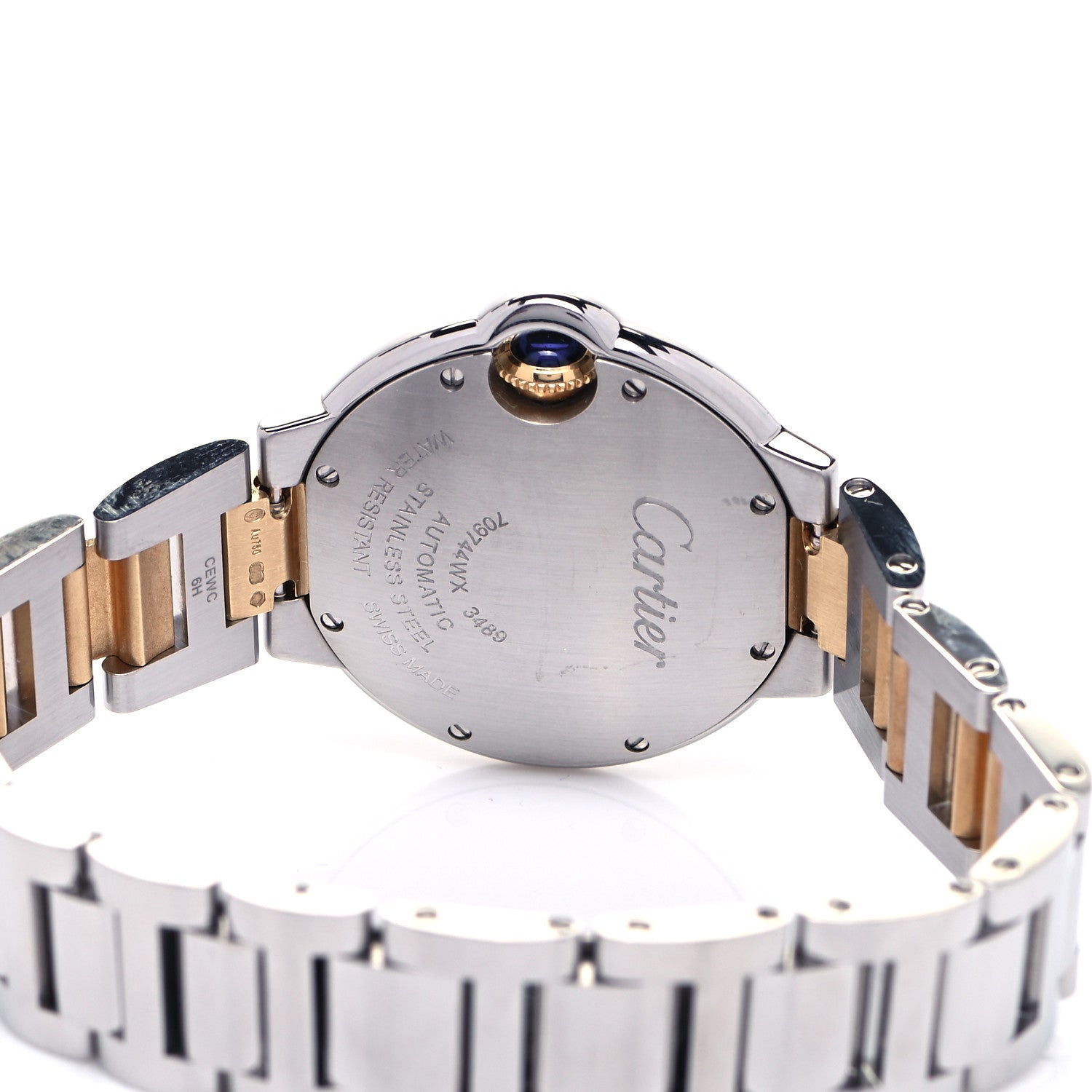 Cartier Stainless Steel 18K Yellow Gold 33mm Ballon Bleu De Cartier Automatic Watch 4 of 5