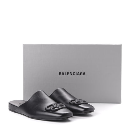 Balenciaga Calfskin BB Mules 35.5 Black 9 of 10