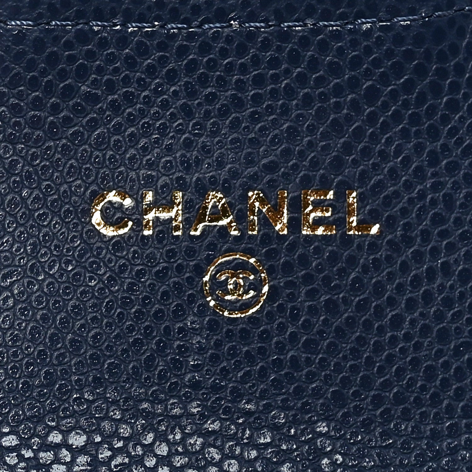Chanel Caviar Quilted Flap Card Holder Wallet Navy Blue 6 of 9