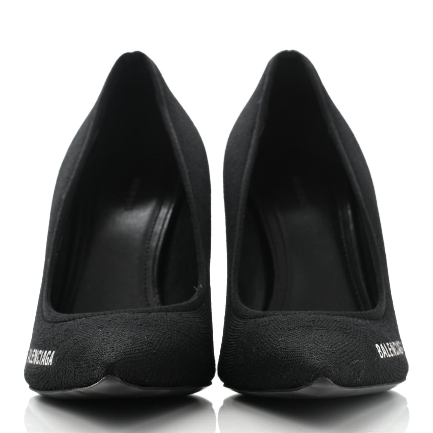 Recycled Knit Logo Knife 80mm Pumps 37 Black White