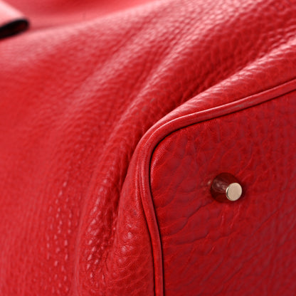 Burberry Grainy Calfskin Medium Ashby Hobo Cadmium Red 9 of 20