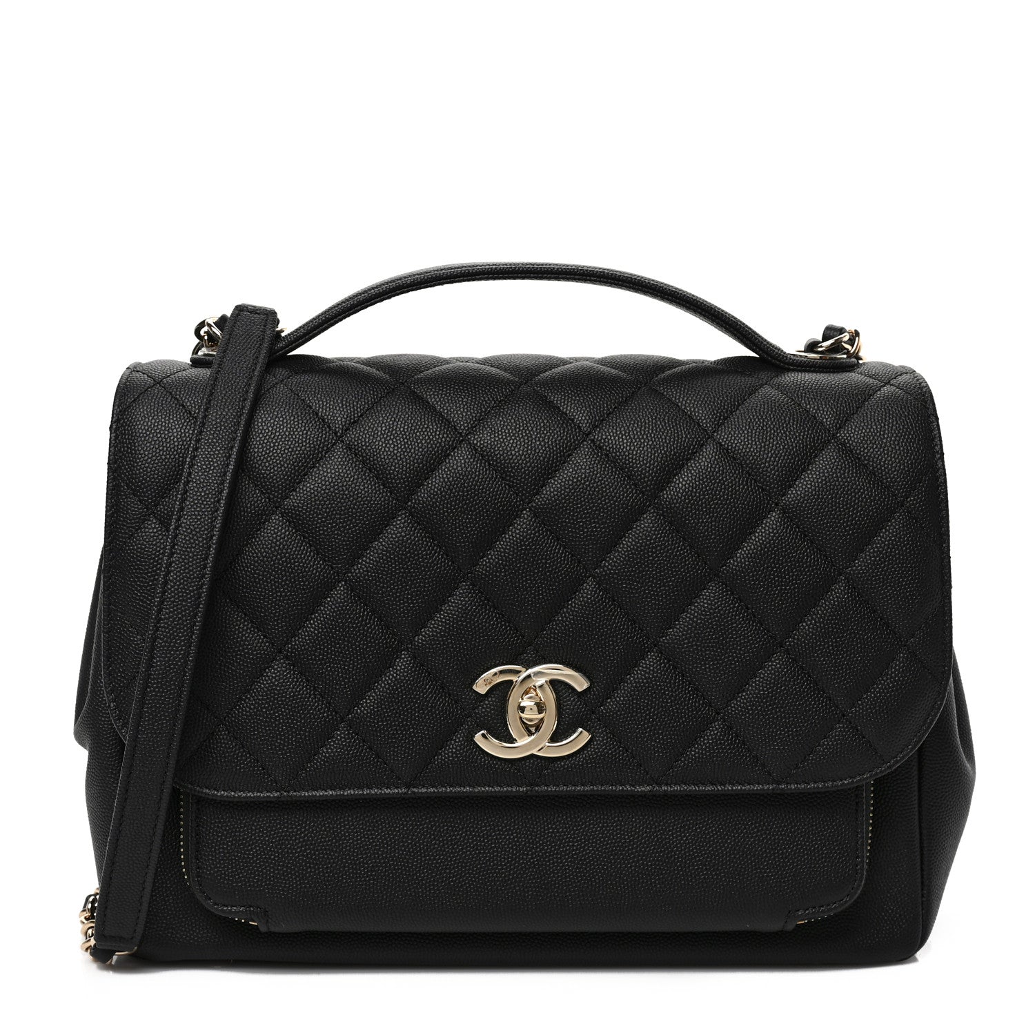 Chanel Caviar Quilted Large Business Affinity Flap Black 1 of 8