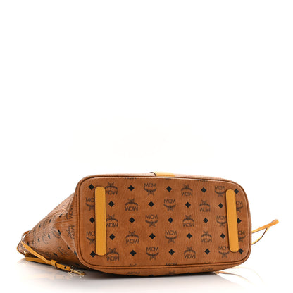 MCM Visetos Medium Liz Reversible Shopper Tote Cognac Yellow 6 of 14
