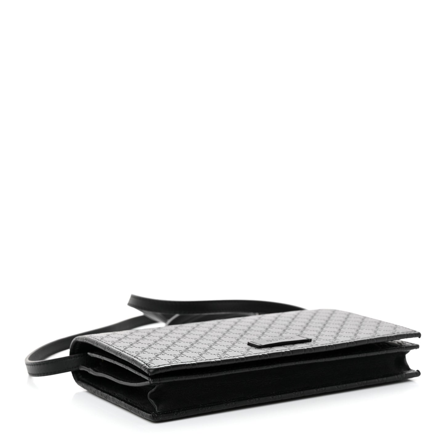 Microguccissima Crossbody Wallet Black