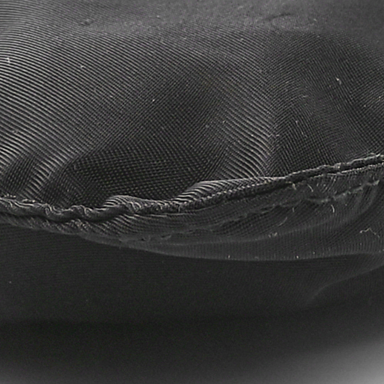 Re-Nylon Saffiano Vela Necessaire Flat Pouch Black