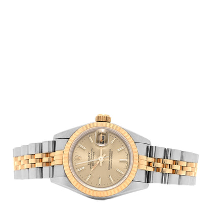 Rolex Stainless Steel 18K Yellow Gold 26mm Oyster Perpetual Datejust Watch Champagne 69173 2 of 5