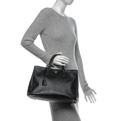 Prada Saffiano Large Galleria Double Zip Tote Black 12 of 20