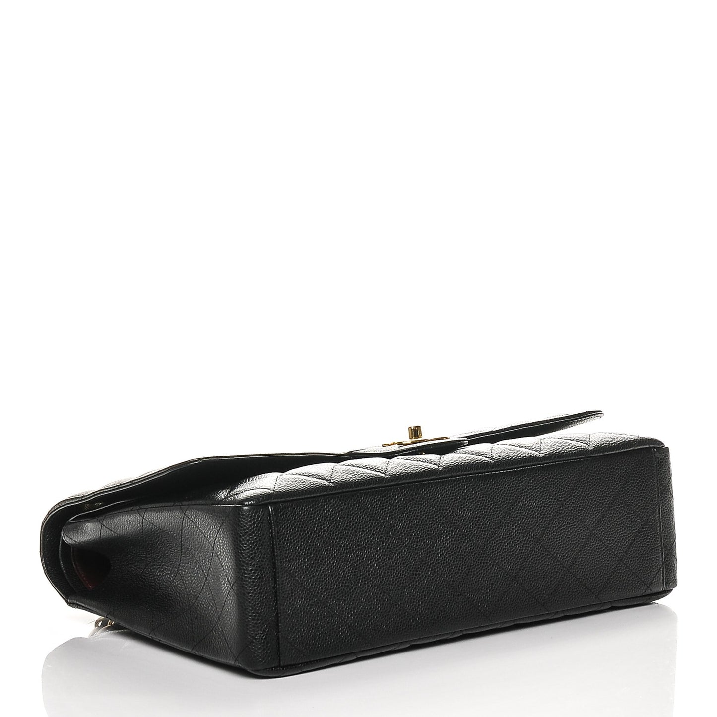 Caviar Quilted Maxi Double Flap Black