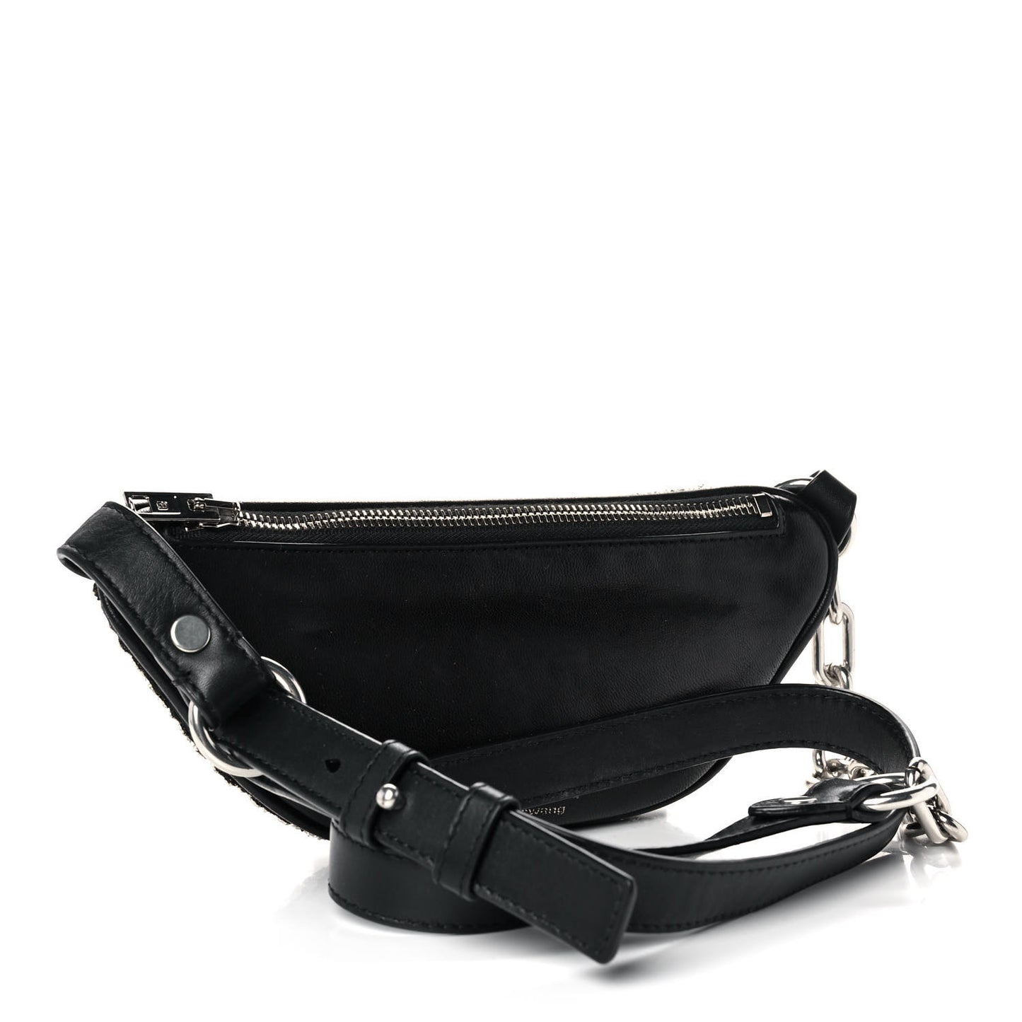 Rhinestone Mesh Mini Attica Belt Bag Black