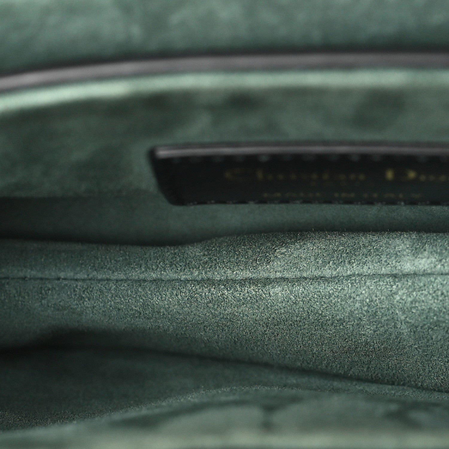 Christian Dior Beaded Calfskin Snakeskin Mini Saddle Bag Green 5 of 10