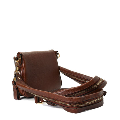 Tom Ford Pebbled Calfskin Mini Jennifer Crossbody Bag Caramel 2 of 9