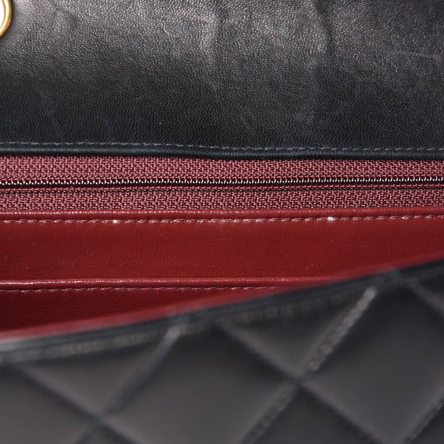 Lambskin Quilted Small Single Flap Black