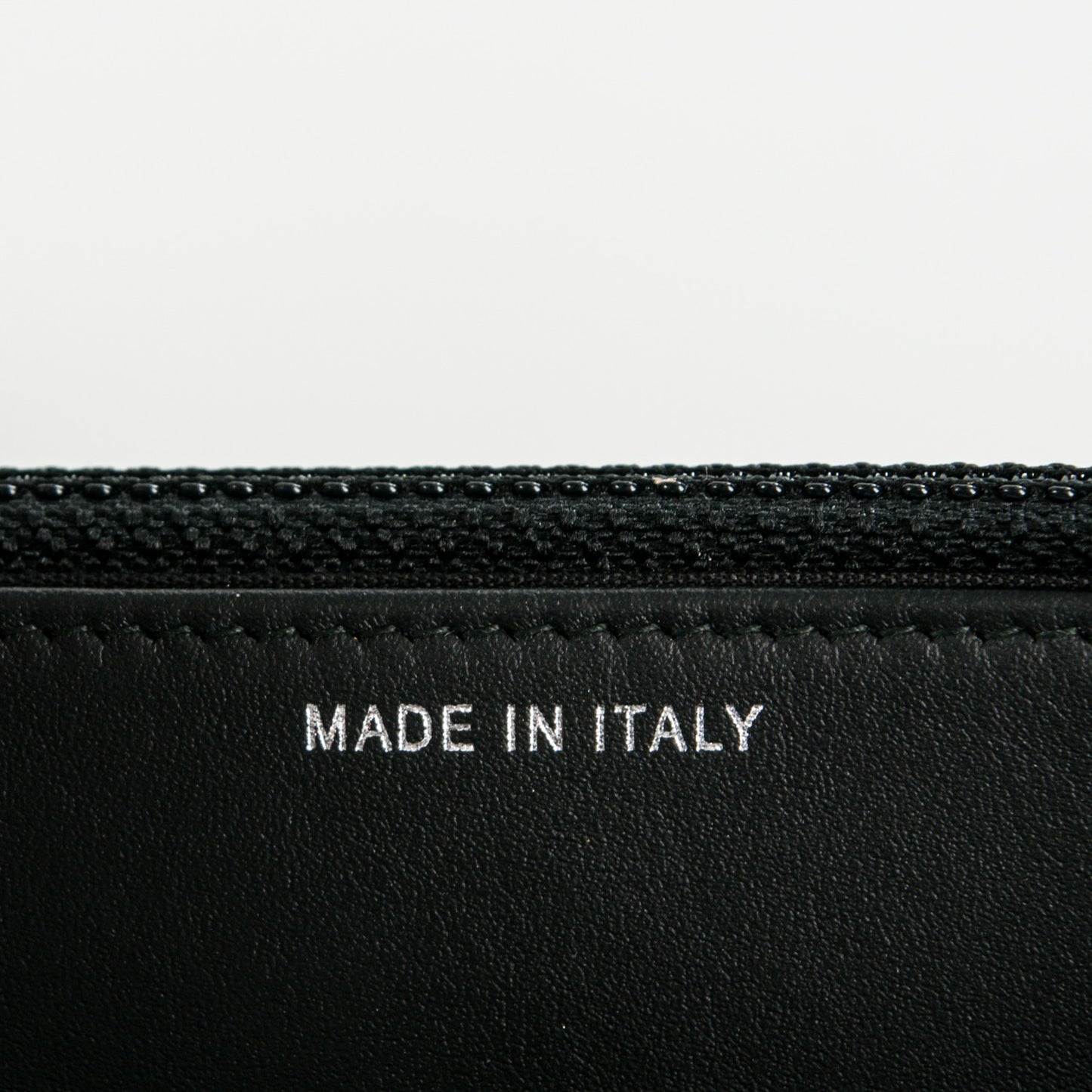 Calfskin Painted Chevron Embossed Boy Wallet On Chain WOC Black