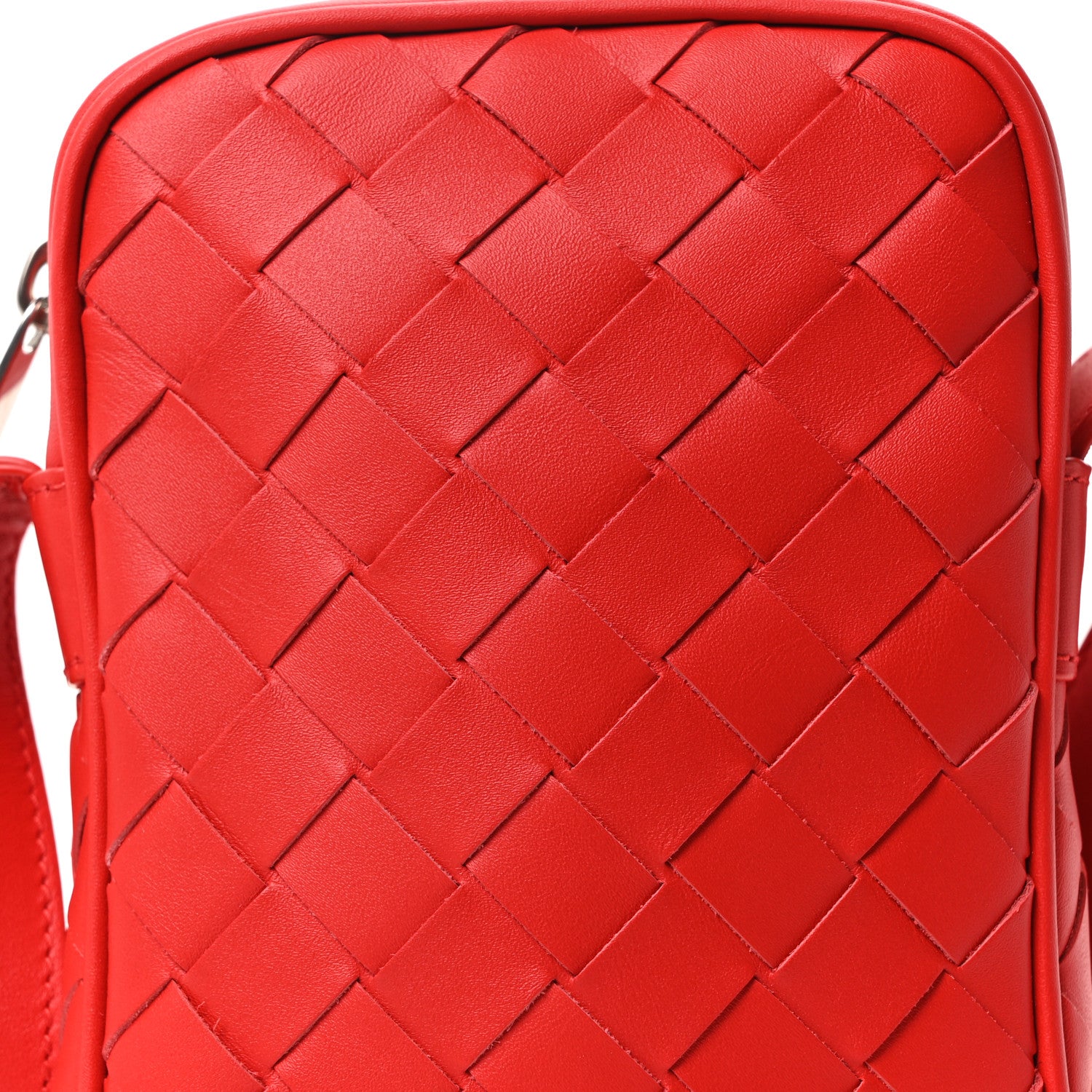 Bottega Veneta Nappa Intrecciato Phone Case Crossbody Bag Redstone 7 of 9