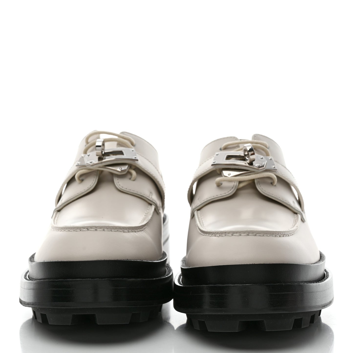 Glossed Calfskin First Derby 37 Beige Glaise
