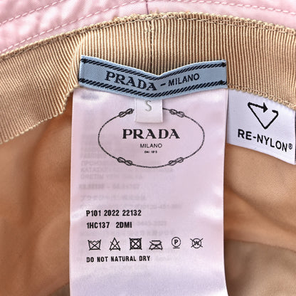 Prada Re-Nylon Metal Triangle Logo Womens Bucket Hat S Alabastro 6 of 6