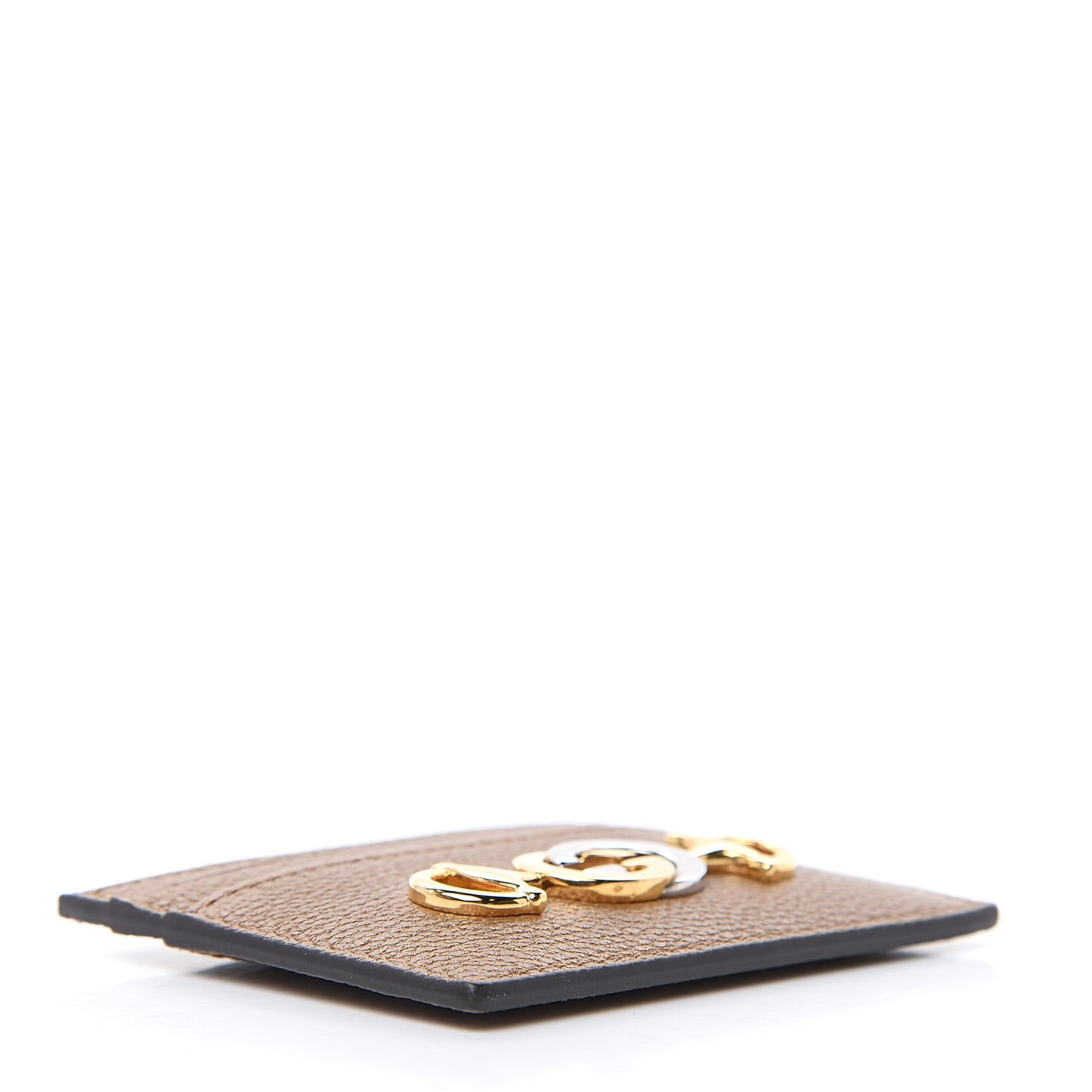 Grainy Calfskin Zumi Card Holder Friky Taupe