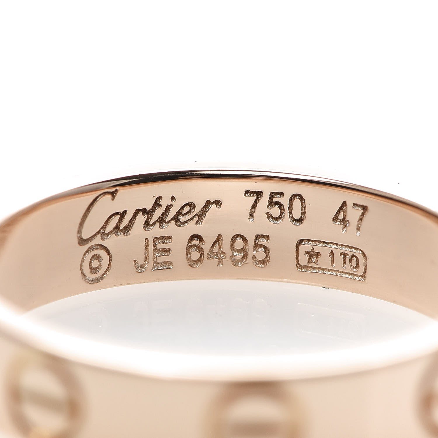 Cartier 18K Pink Gold 3.5mm LOVE Wedding Band Ring 47 4 4 of 4