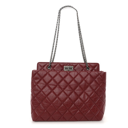 Chanel Aged Calfskin Quilted Reissue 2.55 Tote Red 1 of 12