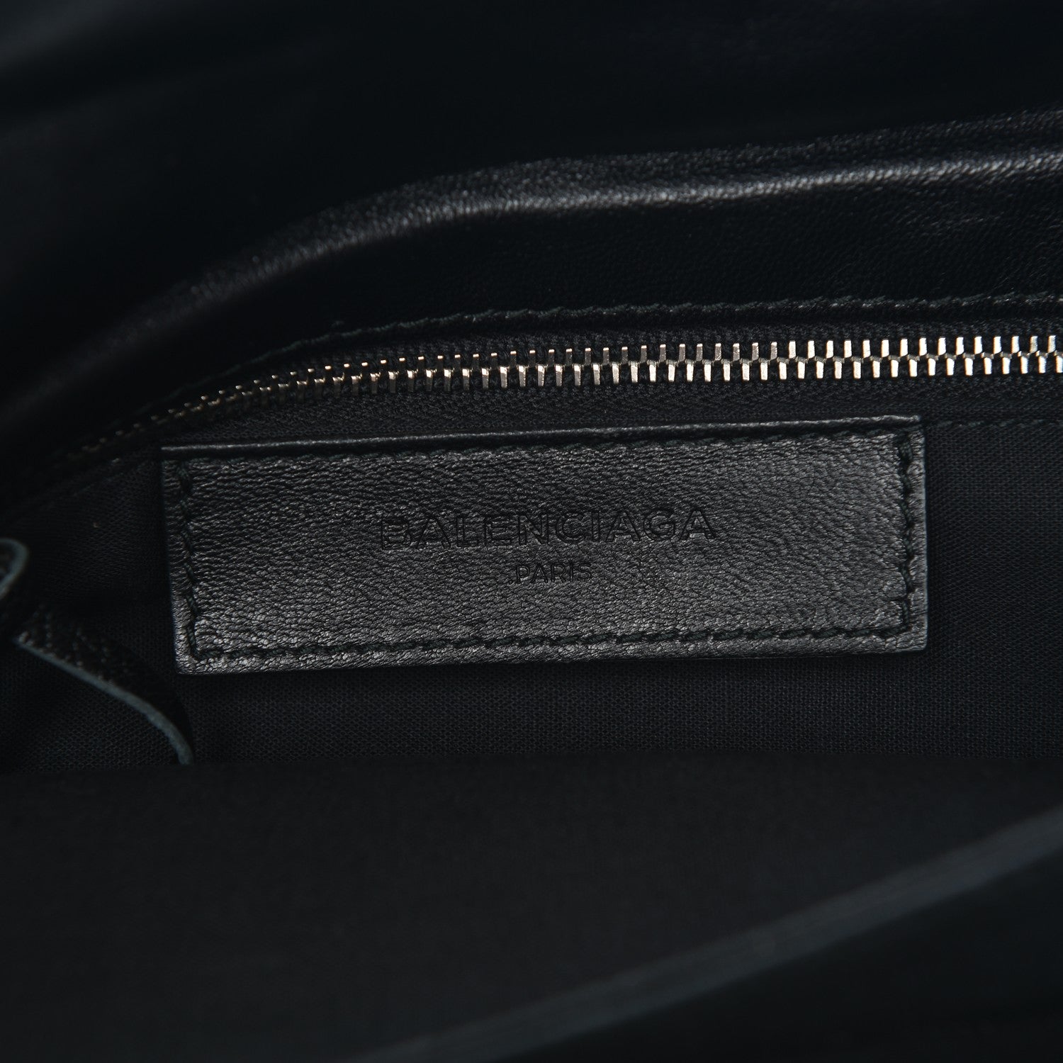 Balenciaga Chevre Silver Metallic Edge Hardware Envelope Clutch Black 6 of 7