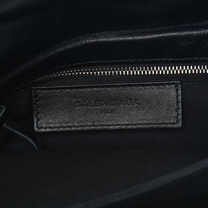 Balenciaga Chevre Silver Metallic Edge Hardware Envelope Clutch Black 6 of 7