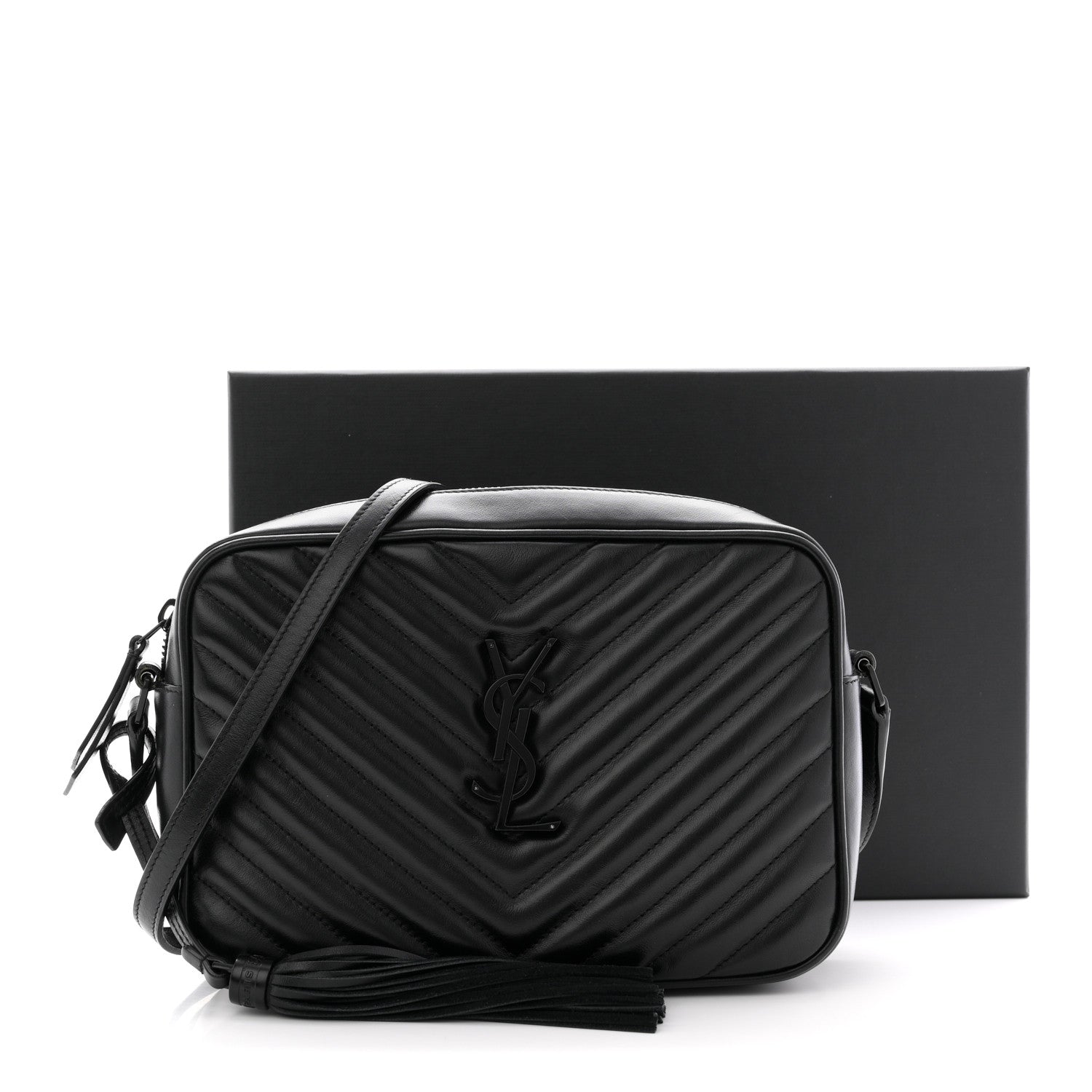 Saint Laurent Calfskin Matelasse Monogram Monochrome Lou Camera