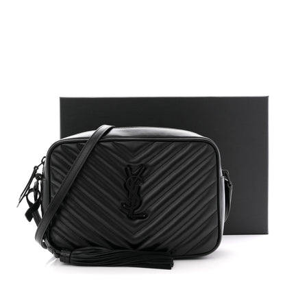 Saint Laurent Calfskin Matelasse Monogram Monochrome Lou Camera Bag Black 13 of 13