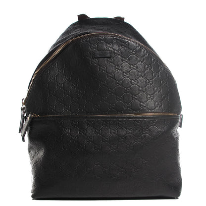 Gucci Guccissima Medium Classic Backpack Black 1 of 8