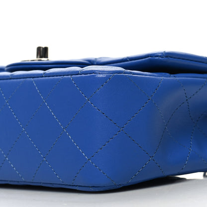 Chanel Lambskin Quilted Mini Rectangular Flap Blue 10 of 11
