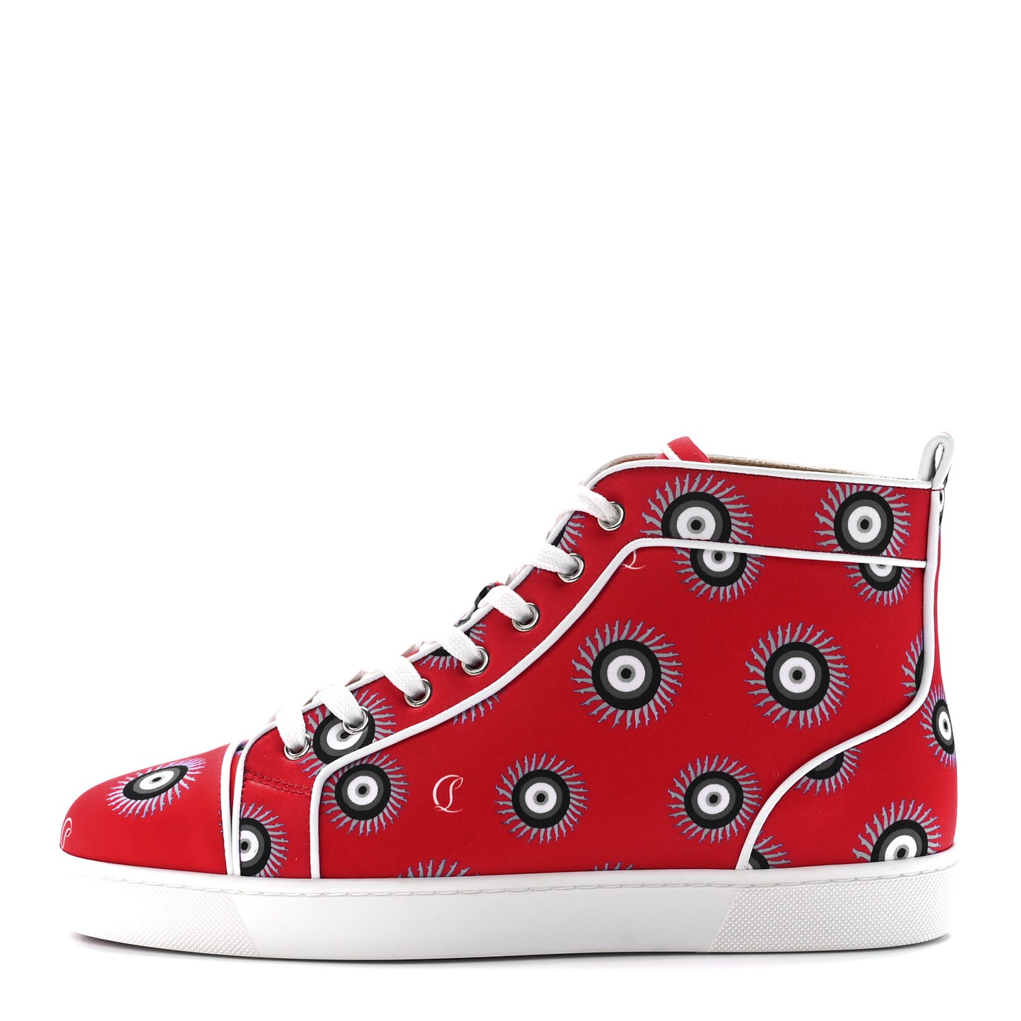 Crepe Satin Nappa Mens Loubi Eye Louis Orlato Flat Sneakers 42 Multicolor