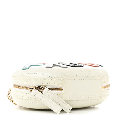 Chanel Embroidered Lambskin Chevron Quilted La Pausa Evening Bag White 4 of 14