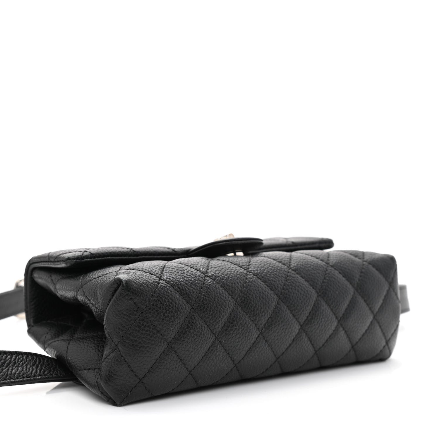 Grained Calfskin Quilted 2.55 Reissue Flap Belt Bag Clutch Black