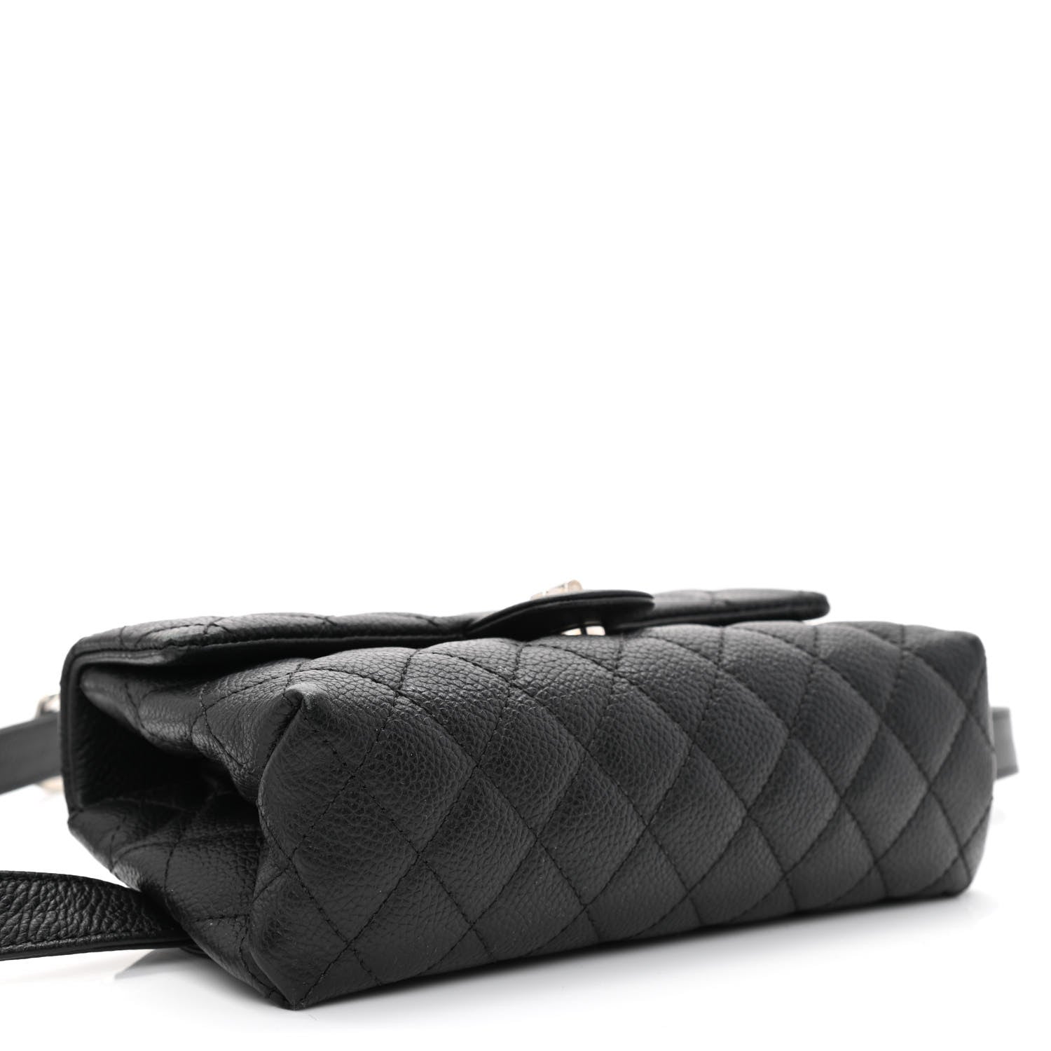 Chanel Grained Calfskin Quilted 2.55 Reissue Flap Belt Bag Clutch Black 4 of 12