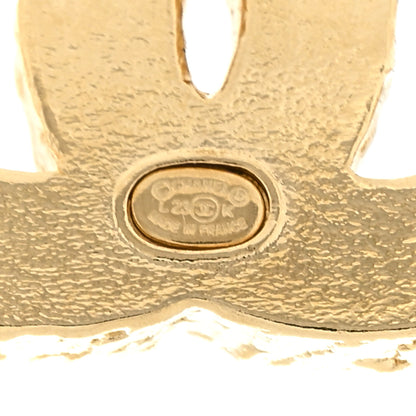 Chanel Metal Enamel CC Earrings Black Gold 4 of 4