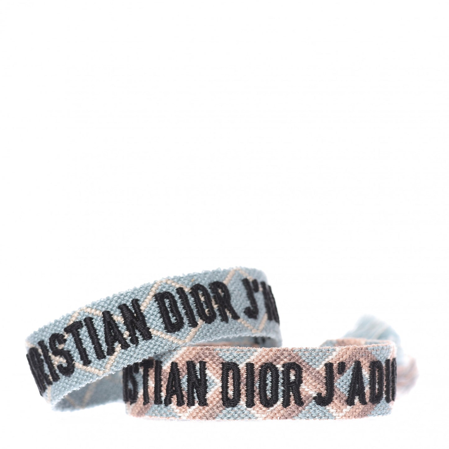 Woven Cotton J'Adior Friendship Bracelet Set Blue Nude