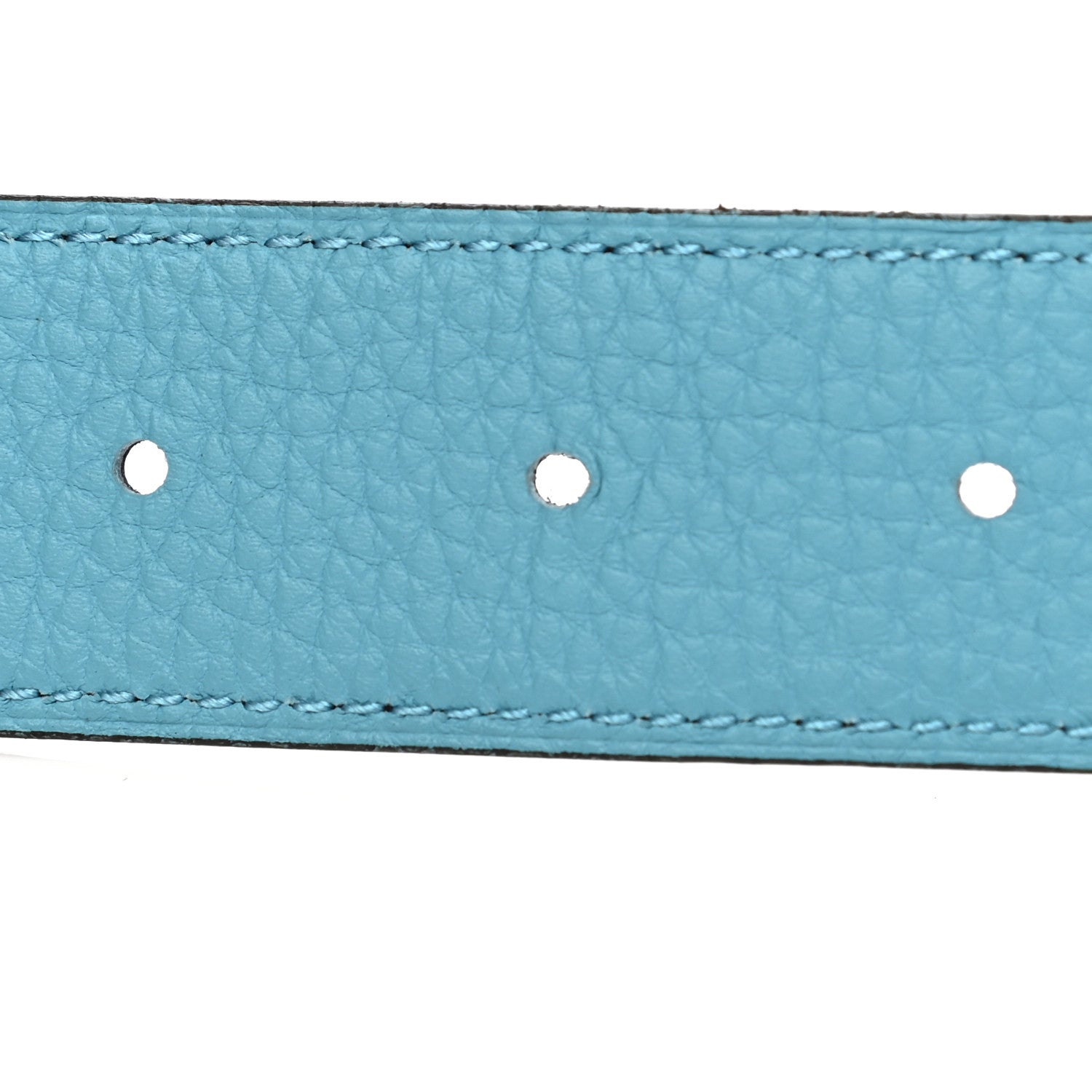 Hermes Togo Sombrero 32mm Guilloche H Belt 100 Bleu Du Nord Bleu Obscur 3 of 6