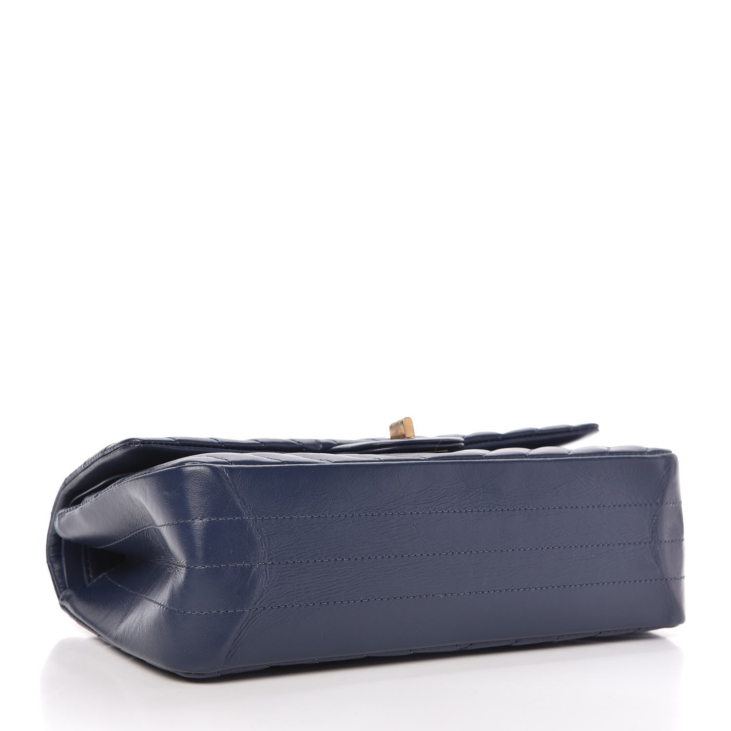 Chanel Aged Calfskin Chevron Quilted 2.55 Reissue 225 Flap Blue 5 of 12